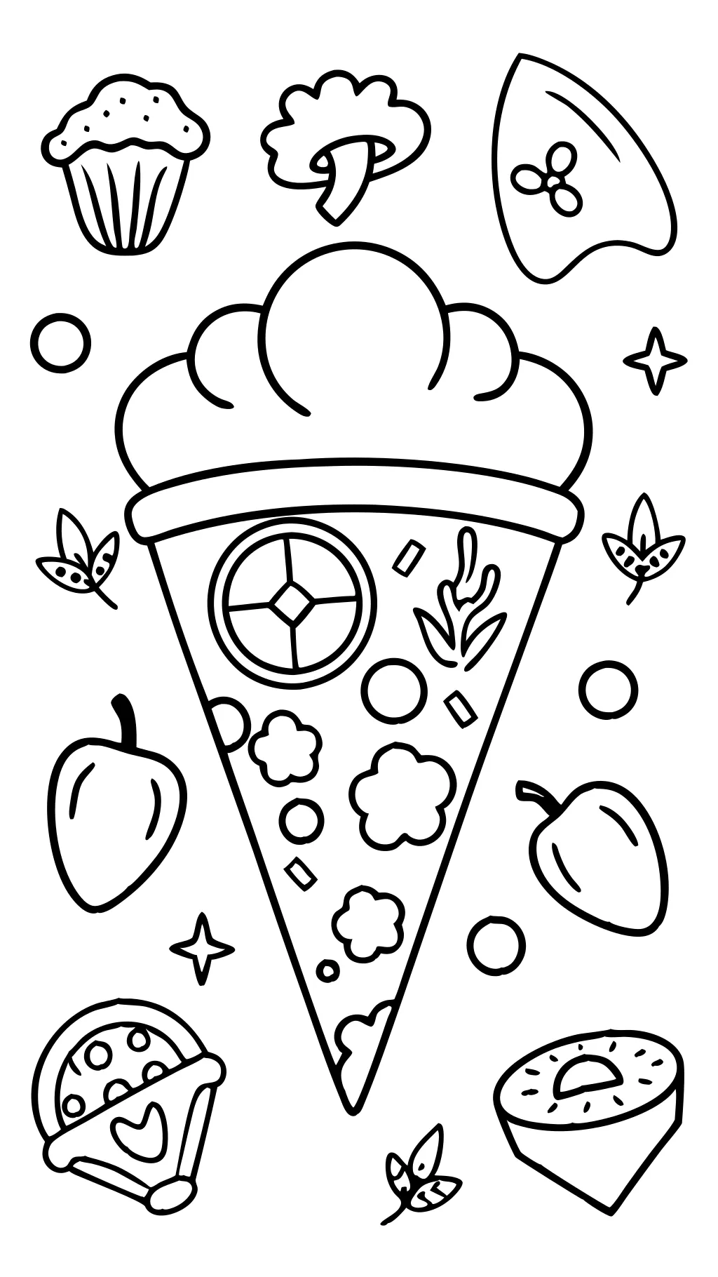 coloriage de pizza